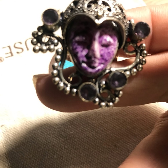 925 preowned ring w/face - Picture 2 of 5